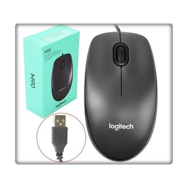 Mouse Logitech M90 USB Preto