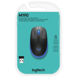 Mouse Logitech Sem Fio M190 Azul